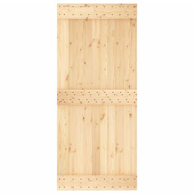 vidaXL Sliding Door with Hardware Set 90x210 cm Solid Wood Pine