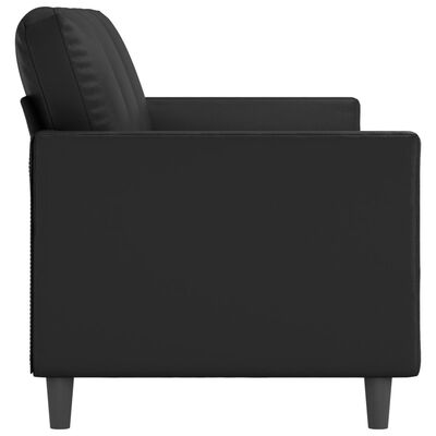 vidaXL 3-Seater Sofa Black 180 cm Faux Leather