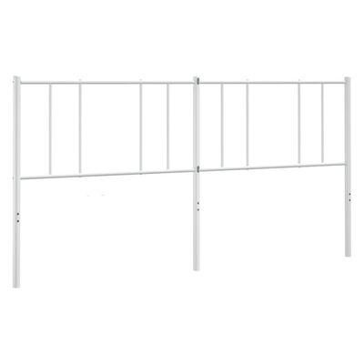 vidaXL Metal Headboard White 180 cm