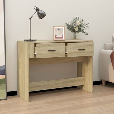 vidaXL Console Table Sonoma Oak 100x39x75 cm Engineered Wood