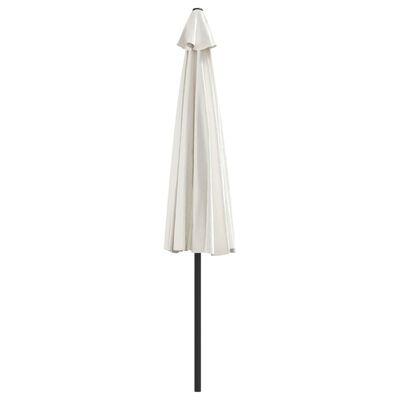 vidaXL Garden Parasol with Aluminium Pole Sand 300x155 cm Half