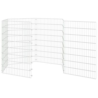 vidaXL Free Range Animal Enclosure 6-Panel 54x80 cm Galvanised Iron