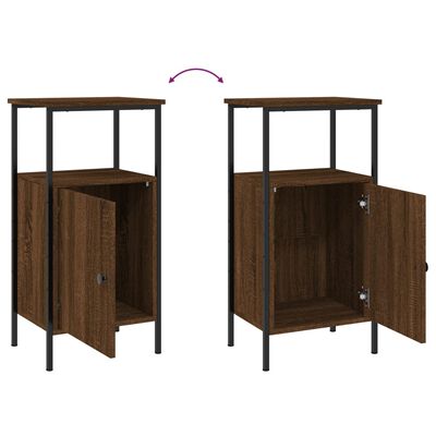 vidaXL Bedside Cabinets 2 pcs Brown Oak 41x31x80 cm Engineered Wood