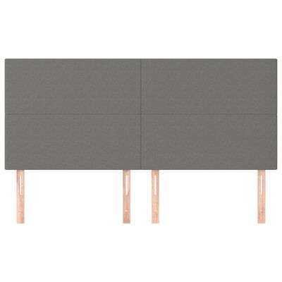 vidaXL Headboards 4 pcs Dark Grey 80 cm Fabric