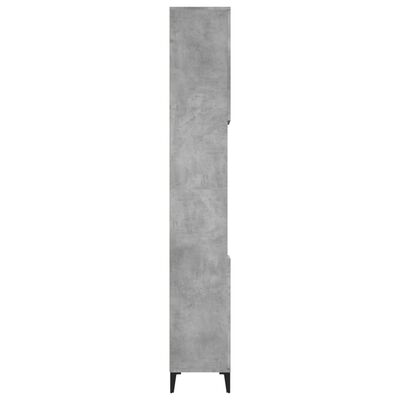 vidaXL Bathroom Cabinet Concrete Grey 30x30x190 cm Engineered Wood