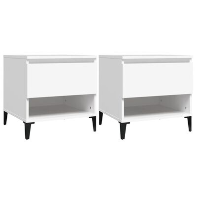 vidaXL Side Tables 2 pcs White 50x46x50 cm Engineered Wood