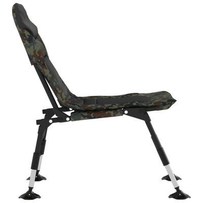 vidaXL Fishing Chair with Adjustable Mud Legs Foldable Camouflage