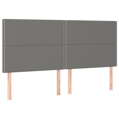 vidaXL LED Headboard Dark Grey 160 cm Fabric