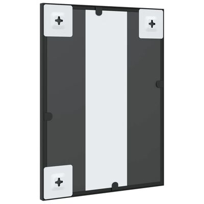 vidaXL Wall Mirror Black 30x40 cm Rectangle Iron