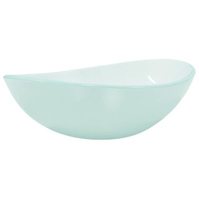 vidaXL Basin Tempered Glass 54.5x35x15.5 cm Frosted