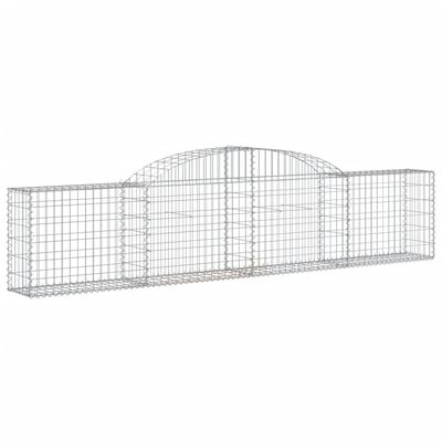 vidaXL Arched Gabion Baskets 9 pcs 300x30x60/80 cm Galvanised Iron