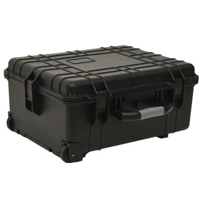 vidaXL Wheeled Flight Case Black 58x45x27 cm PP