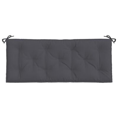 vidaXL Garden Bench Cushions 2pcs Anthracite 120x50x7cm Oxford Fabric