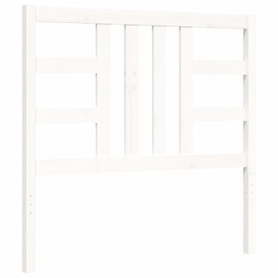 vidaXL Bed Frame without Mattress White Single Solid Wood Pine