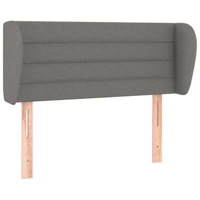 vidaXL Headboard with Ears Dark Grey 103 cm Fabric