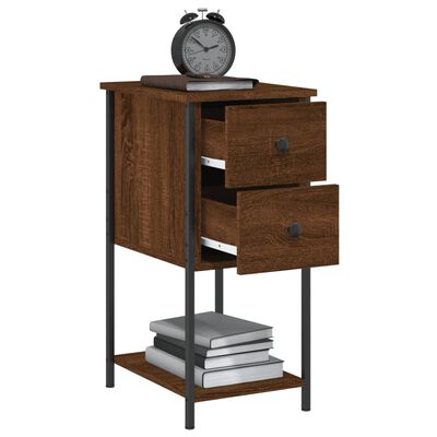 vidaXL Bedside Cabinets 2 pcs Brown Oak 32x42x70 cm Engineered Wood