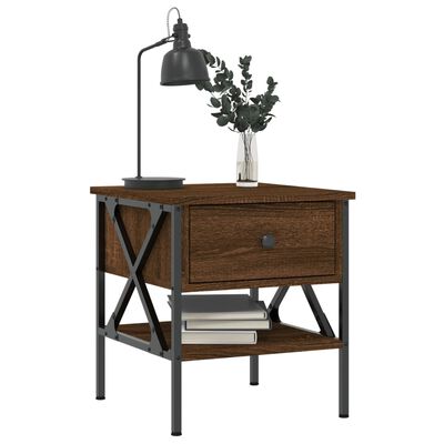 vidaXL Bedside Table Brown Oak 40x42x45 cm Engineered Wood