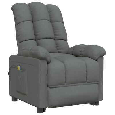 vidaXL Massage Chair Dark Grey Fabric