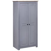 vidaXL Wardrobe Grey 80x50x171.5 cm Solid Pine Panama Range