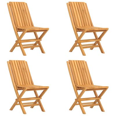 vidaXL 5 Piece Garden Dining Set Solid Wood Teak