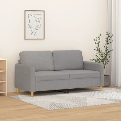 vidaXL 2-Seater Sofa Light Grey 140 cm Fabric