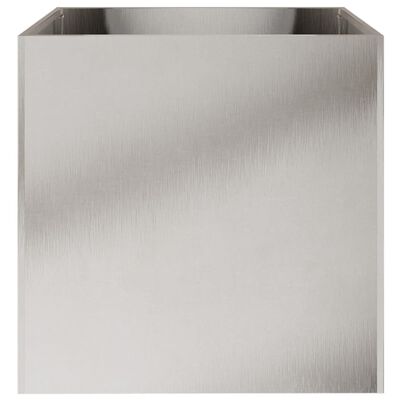 vidaXL Planters 2 pcs Silver 49x47x46 cm Stainless Steel