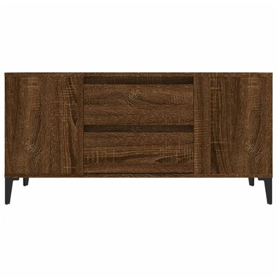 vidaXL TV Cabinet Brown Oak 102x44.5x50 cm Engineered Wood