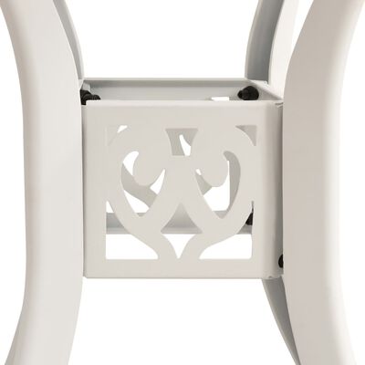 vidaXL Garden Table White 78x78x72 cm Cast Aluminium