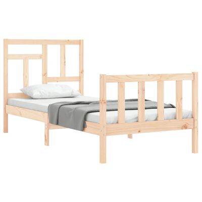 vidaXL Bed Frame without Mattress Single Solid Wood Pine