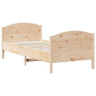 vidaXL Bed Frame without Mattress 90x190 cm Single Solid Wood Pine