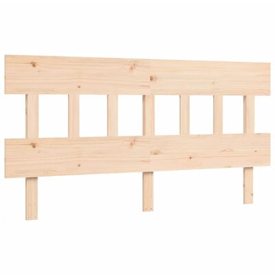 vidaXL Bed Frame without Mattress King Size Solid Wood Pine