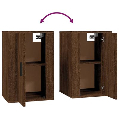 vidaXL Wall Mounted TV Cabinets 2 pcs Brown Oak 40x34.5x60 cm