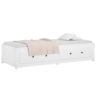 vidaXL Day Bed without Mattress White 90x190 cm Single Solid Wood Pine