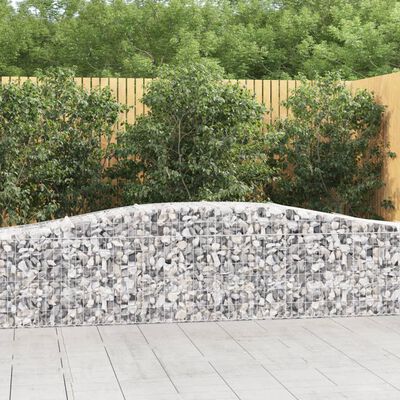 vidaXL Arched Gabion Baskets 6 pcs 400x50x60/80 cm Galvanised Iron