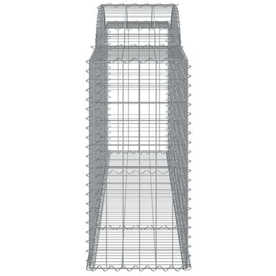 vidaXL Arched Gabion Baskets 12 pcs 300x50x100/120 cm Galvanised Iron