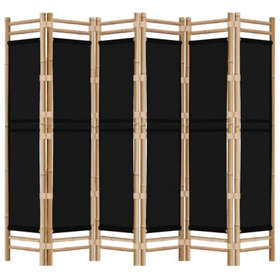 vidaXL Folding 6-Panel Room Divider 240 cm Bamboo and Canvas