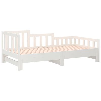 vidaXL Pull-out Day Bed without Mattress White 2x(90x190) cm