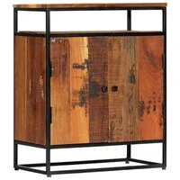 vidaXL Side Cabinet 60x35x76 cm Solid Reclaimed Wood and Steel