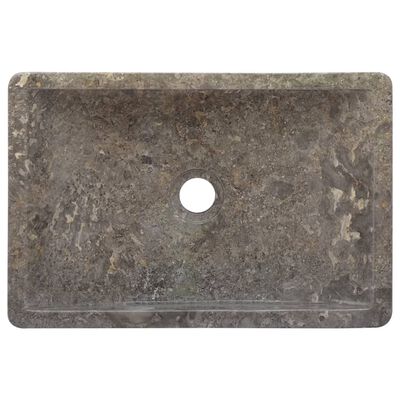 vidaXL Sink 45x30x12 cm Marble High Gloss Grey