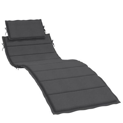 vidaXL Sun Lounger Cushion Melange Anthracite 186x58x3 cm Fabric