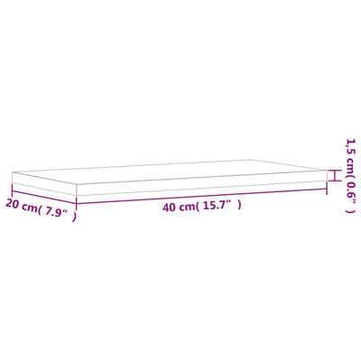 vidaXL Bookshelf Boards 4 pcs High Gloss White 40x20x1.5 cm Engineered Wood