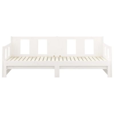 vidaXL Pull-out Day Bed without Mattress White 2x(90x190) cm