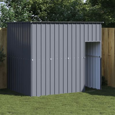 vidaXL Dog House with Roof Anthracite 214x153x181 cm Galvanised Steel
