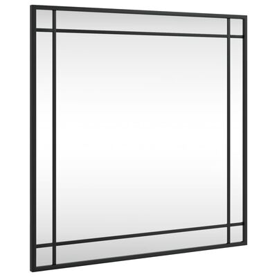 vidaXL Wall Mirror Black 60x60 cm Square Iron