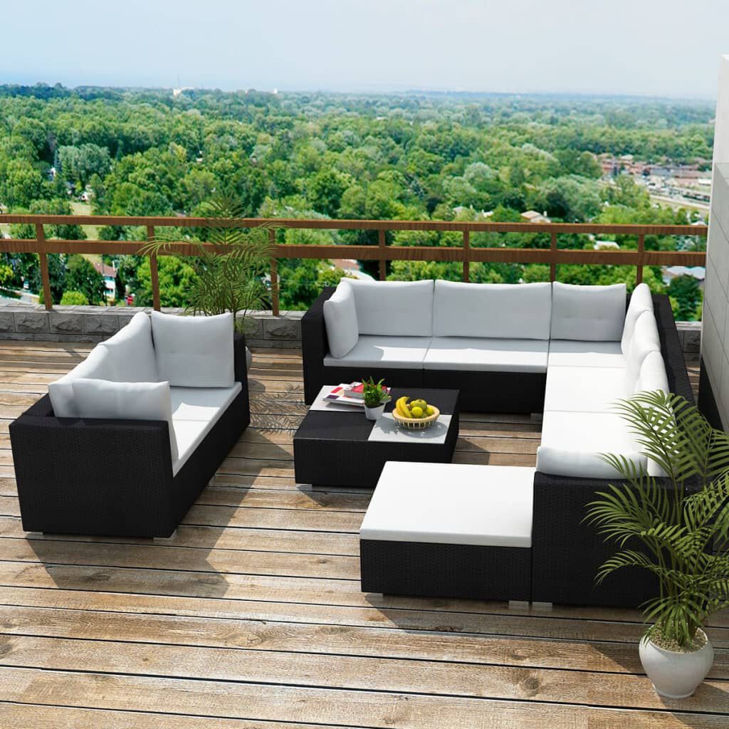 vidaxl rattan garden furniture