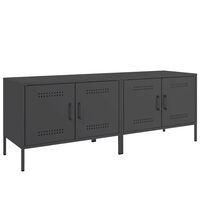 vidaXL TV Cabinets 2 pcs Black 68x39x50.5 cm Steel