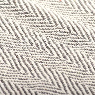 vidaXL Throw Cotton Herringbone 125x150 cm Grey