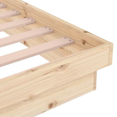 vidaXL Bed Frame without Mattress Solid Wood King Size