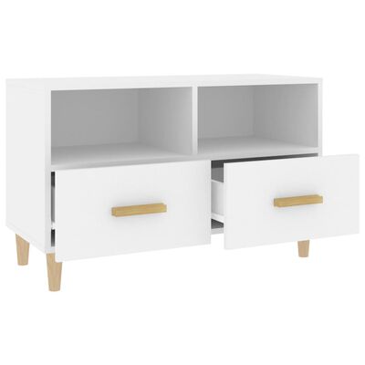 vidaXL TV Cabinet White 80x36x50 cm Engineered Wood