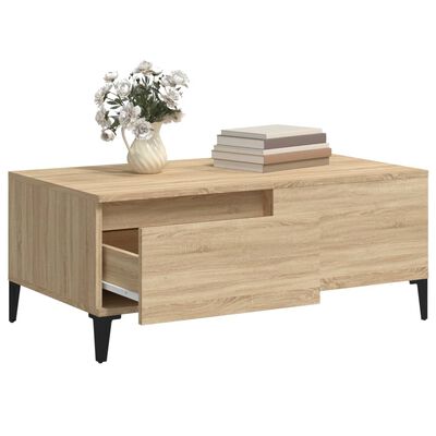 vidaXL Coffee Table Sonoma Oak 90x50x36.5 cm Engineered Wood